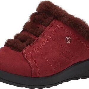 Bzees Golden Cozy Shoes Faux Fur Lined Lightweight Clog Dark Orange 8.5M